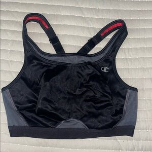High Impact Champion Black and Gray Racerback Sports Bra - 34D